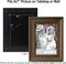 5x7 Picture Frame Set of 4, Wide Molding & Brown Wood Grain Photo Frames with Tempered Glass, Display on Table Top & Wall Mounting (4 pack, Wood Brown)